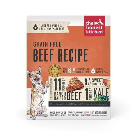 The Honest Kitchen Dehydrated Grain Free Beef Dog Food, 7 lb Box