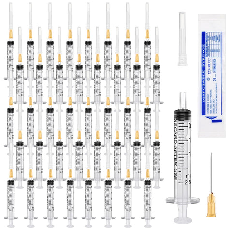 FIHODONE 40PCS Colostrum Collection Kit, Colostrum Syringe 2.5ml, Small Plastic Syringe for Scientific Labs, Multiple Uses Tools for Injections Colostrum Collection, Individually Sealed Packaging