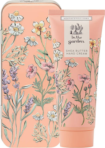 Heathcote & Ivory In The Garden Shea Butter Hand Cream in Tin 100 ml - Hydrating Hand Cream in Decorative Tin for Beautiful Hands