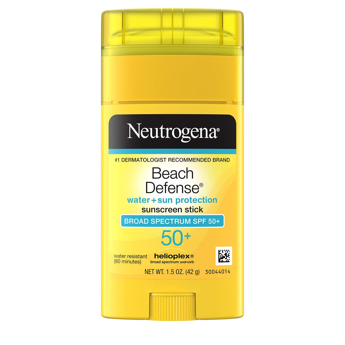 Neutrogena Beach Defense Water-Resistant Body Sunscreen Stick with Broad Spectrum SPF 50+, PABA-Free, and Oxybenzone-Free, Superior Protection Against UVA/UVB Rays, 1.5 oz