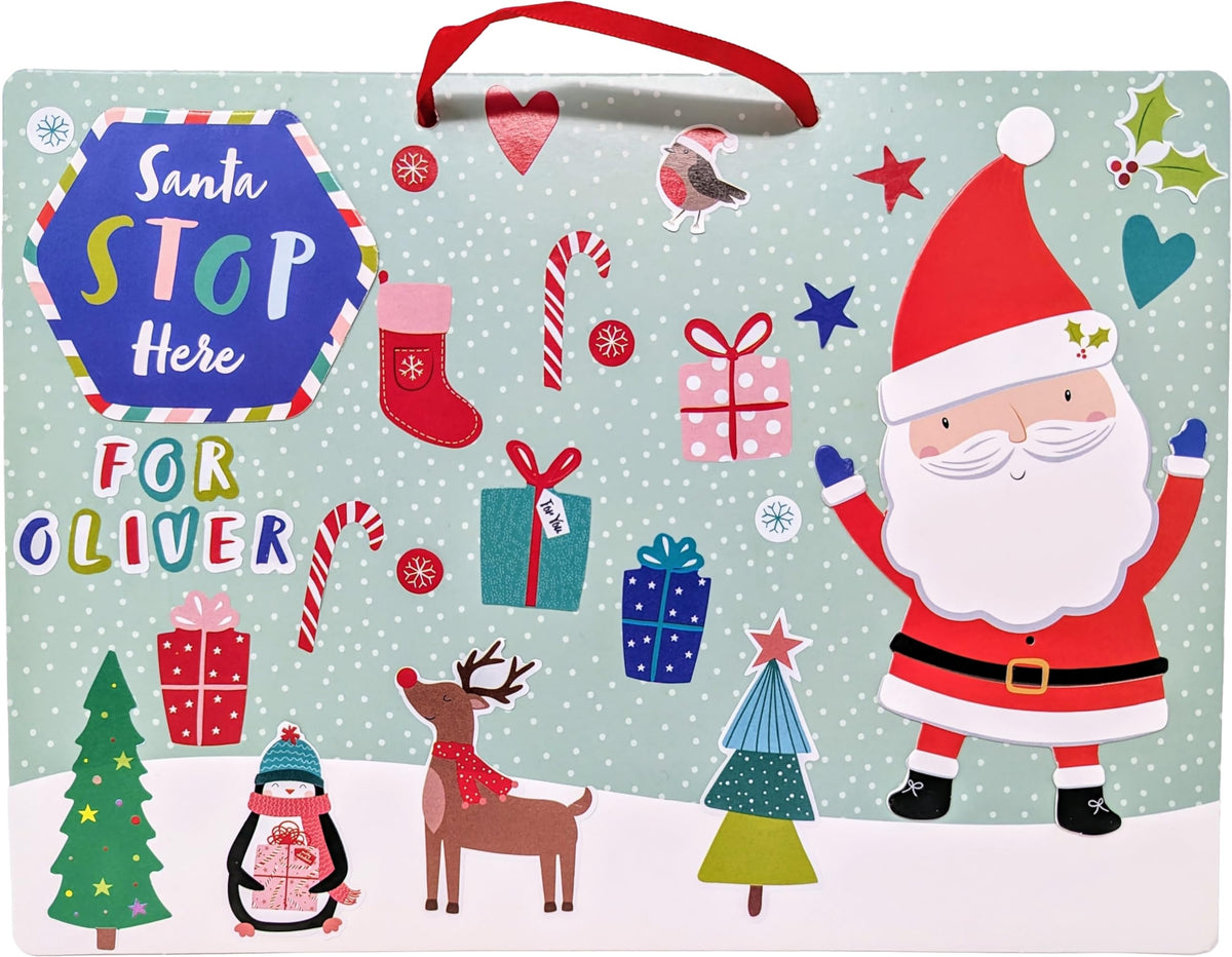 Make Your Own Santa Stop Here Sign - Christmas Craft Kit