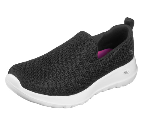 Skechers Women's Go Walk Joy-Evaluate Trainers, Black Textile /White Trim, 5 UK