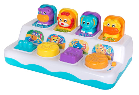 Playgro Baby Toy 4086994 Music and Lights Pop Up Jungle Pals Baby Preschool Toddler Toy, Infant and Up, Playgro is Encouraging Imagination with STEM/STEM Baby Toys for a Bright Future