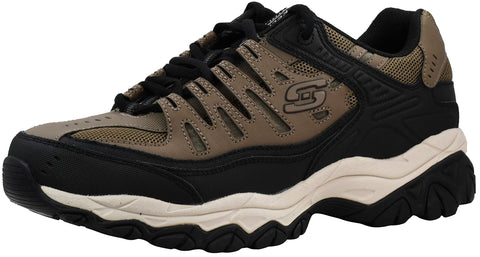 Skechers Men's Afterburn Lace-up Sneaker Taupe/Black 11.5 M US
