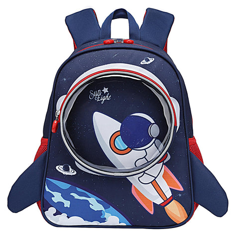 Sunborls Toddler Cartoon 2-6 Years old Preschool Budding Fun Schoolbag,Kindergarten Backpack,Cute Backpack for Kids Boys Girls,Astronaut Treasure Blue