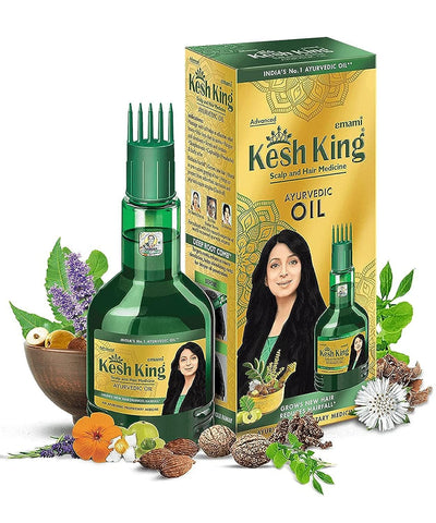 Emami Kesh King Ayurvedic Hair Oil | Herbal Oil with Bhringraj & Amla | Enhance Hair Growth | Reduce Hairfall | Nourishes Scalp | Provides Long & Thick Hairs | 1.69 Fl Oz/50ml