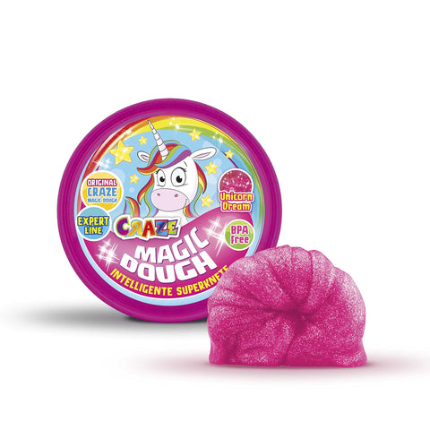 Craze Magic Dough Smart dough in 70g tin unicorn dough set Unicorn childrens playdough pink, pink or purple - pre-selection not possible - magic dough from 3 years 58917