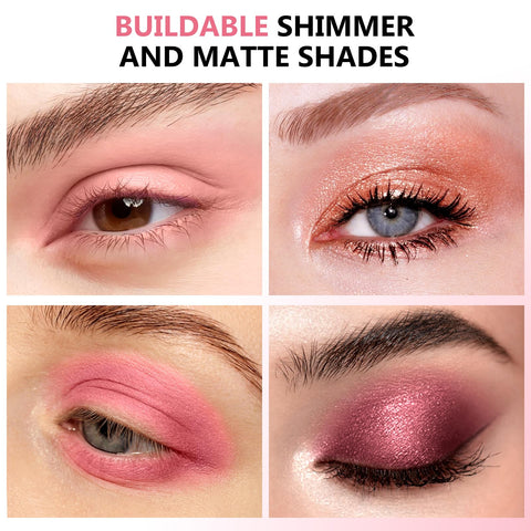 Boobeen 15 Colors Eyeshadow Palette, Highly Pigmented Matte and Shimmer Eye Shadow (with smudger), Soft Powder Eye Makeup Palette for Women and Girls, Create Flawless Glam Eye Looks