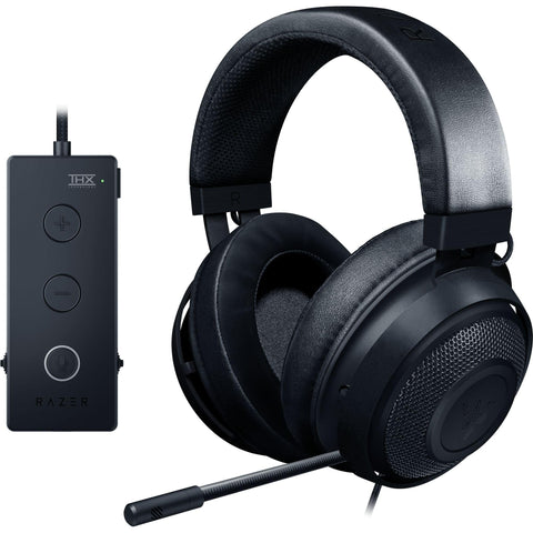 Razer Kraken Tournament Edition THX 7.1 Surround Sound Gaming Headset: Retractable Noise Cancelling Mic - USB DAC - For PC, PS4, PS5, Nintendo Switch, Xbox One, Xbox Series X & S, Mobile - Black