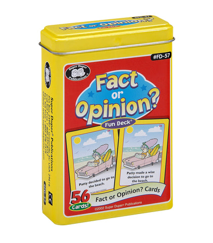 Super Duper Publications | Fact or Opinion? Fun Deck Flash Cards | Educational Learning Resource for Children