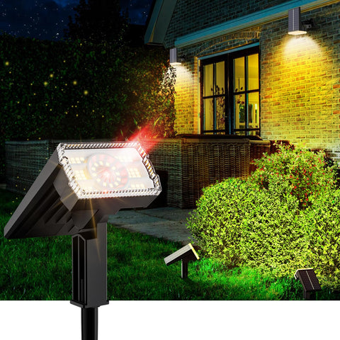 BITPOTT Solar Rechargeable Spot Lights Outdoor Waterproof IP65 (Warm White, 1 Pack)