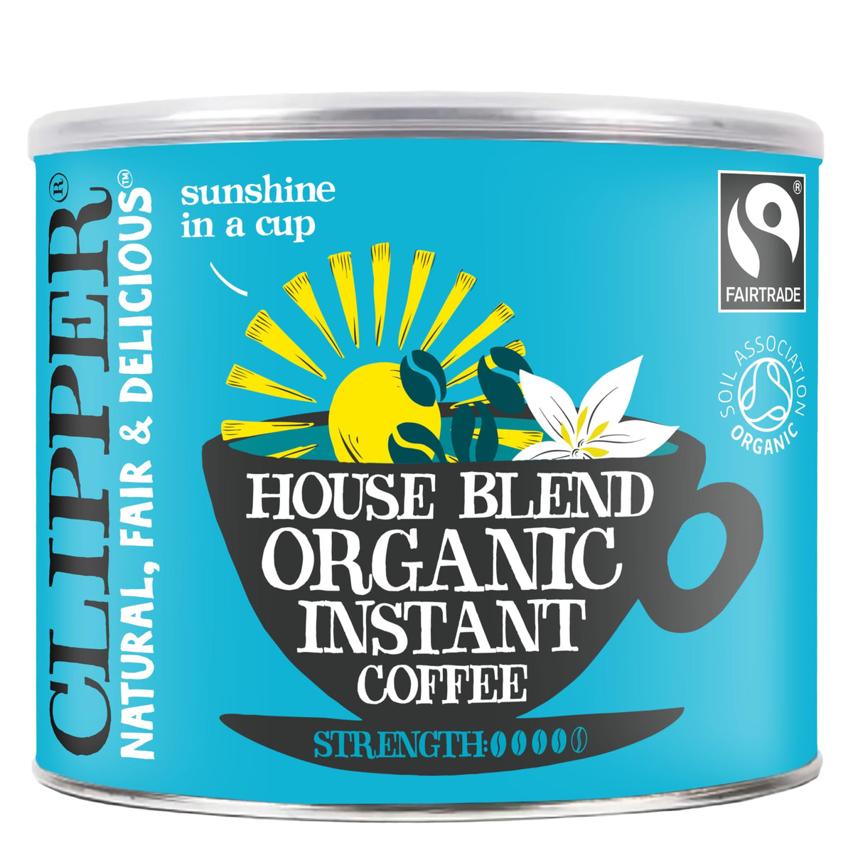 Clipper Organic Medium Roast Arabica Coffee | Instant Coffee | 500g Refill | Gourmet Coffee | Sustainable & Fairtrade Coffee by Clipper Teas | Ethically Sourced & Eco Conscious Blends