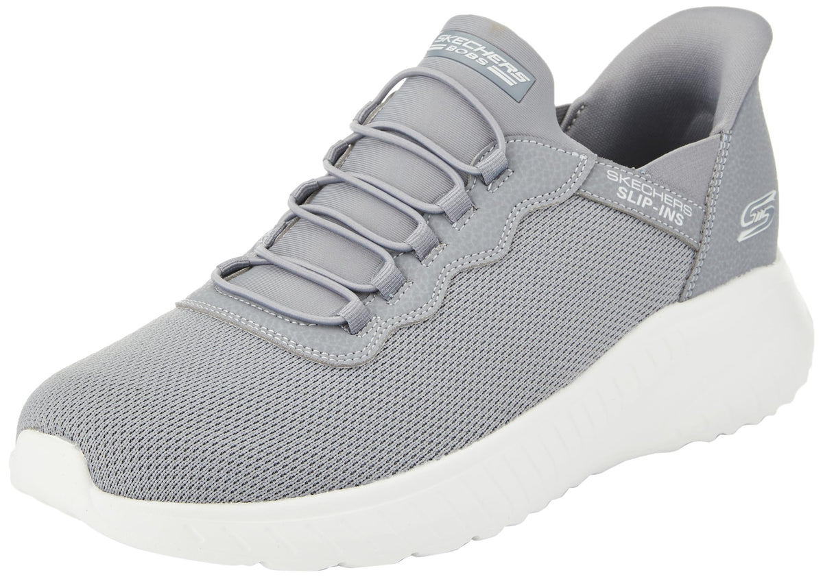 Skechers Men's Hands Free Slip-ins Bobs Squad Chaos-Daily Hype Sneaker, Grey, 6.5
