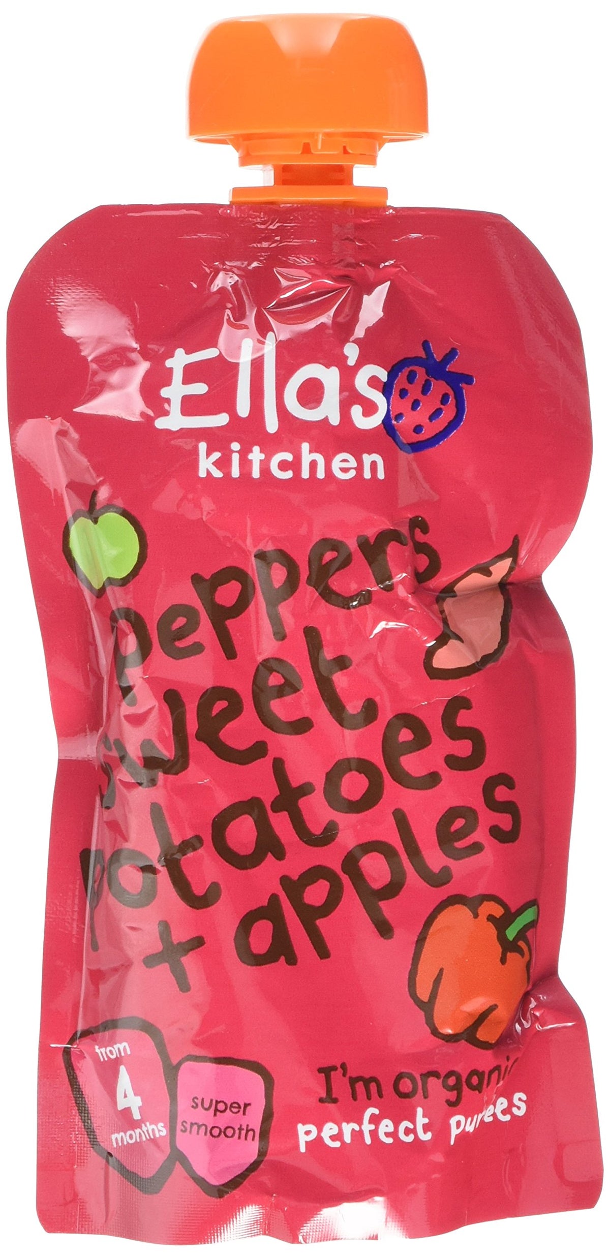 Ella's Kitchen Apples Sweet Potatoes + Peppers, 120g