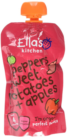 Ella's Kitchen Apples Sweet Potatoes + Peppers, 120g