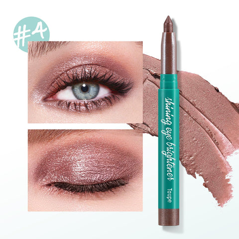 Boobeen Eyeshadow Stick Crayon Glitter Eyeshadow Pencil, Eye Brightener Stick, Waterproof Shimmer Cream Eyeshadow Pen Create Long Lasting Eye Shadow Makeup