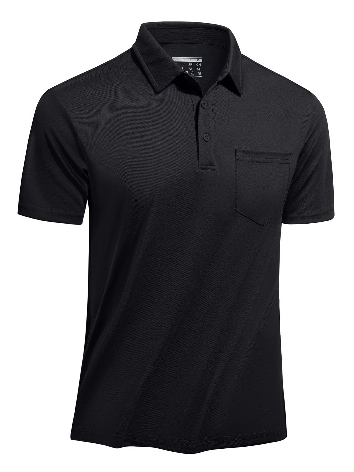 TACVASEN Polo Shirts for Men Lightweight Work Polo Tops Breathable Golf Shirts Quick Dry Casual Polo Tee Shirts Black XXL