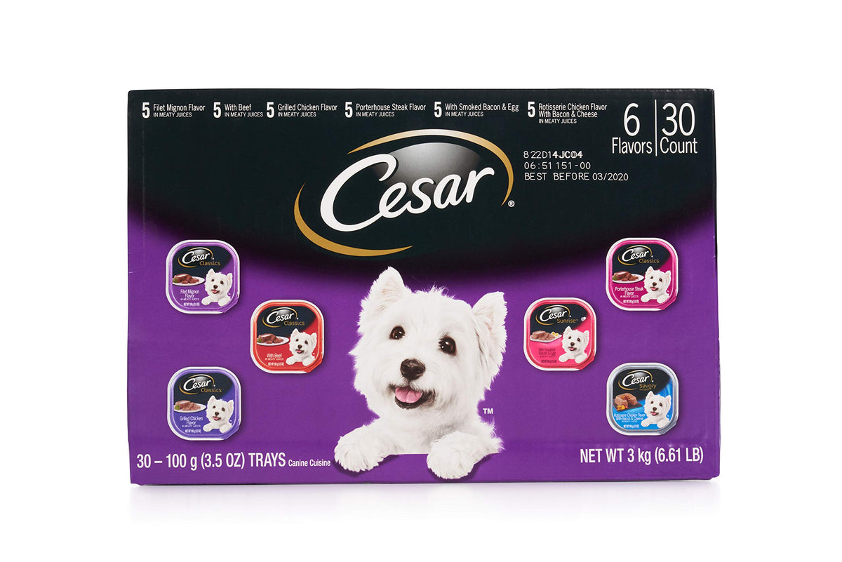 Cesar Canine Cuisine In Meaty Juices Variety Pack 30 Count 6.61 Lbs