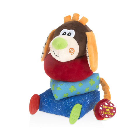 Nuby Build a Buddy- Plush Ring Stacker, Dog
