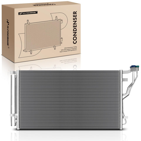 A-Premium Air Conditioning A/C Condenser Compatible with Hyundai Sonata 2011-2014, Azera 2012-2014 & Kia Optima 2011-2015, Cadenza 2014-2016, 2.4L 3.3L