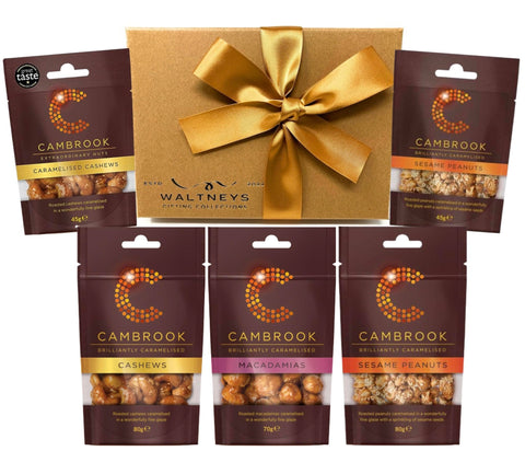 Luxury Nuts Snacks Hamper Gift Set | Caramelised Macadamias Cashews Peanuts |ÃƒÆ’Ã†â€™ÃƒÂ¢Ã¢â€šÂ¬Ã…Â¡ÃƒÆ’Ã¢â‚¬Å¡Ãƒâ€šÃ‚Â Food Hamper Gifts for Men and Women | Gifts for Him and Her by WALTNEYS (Caramelised)