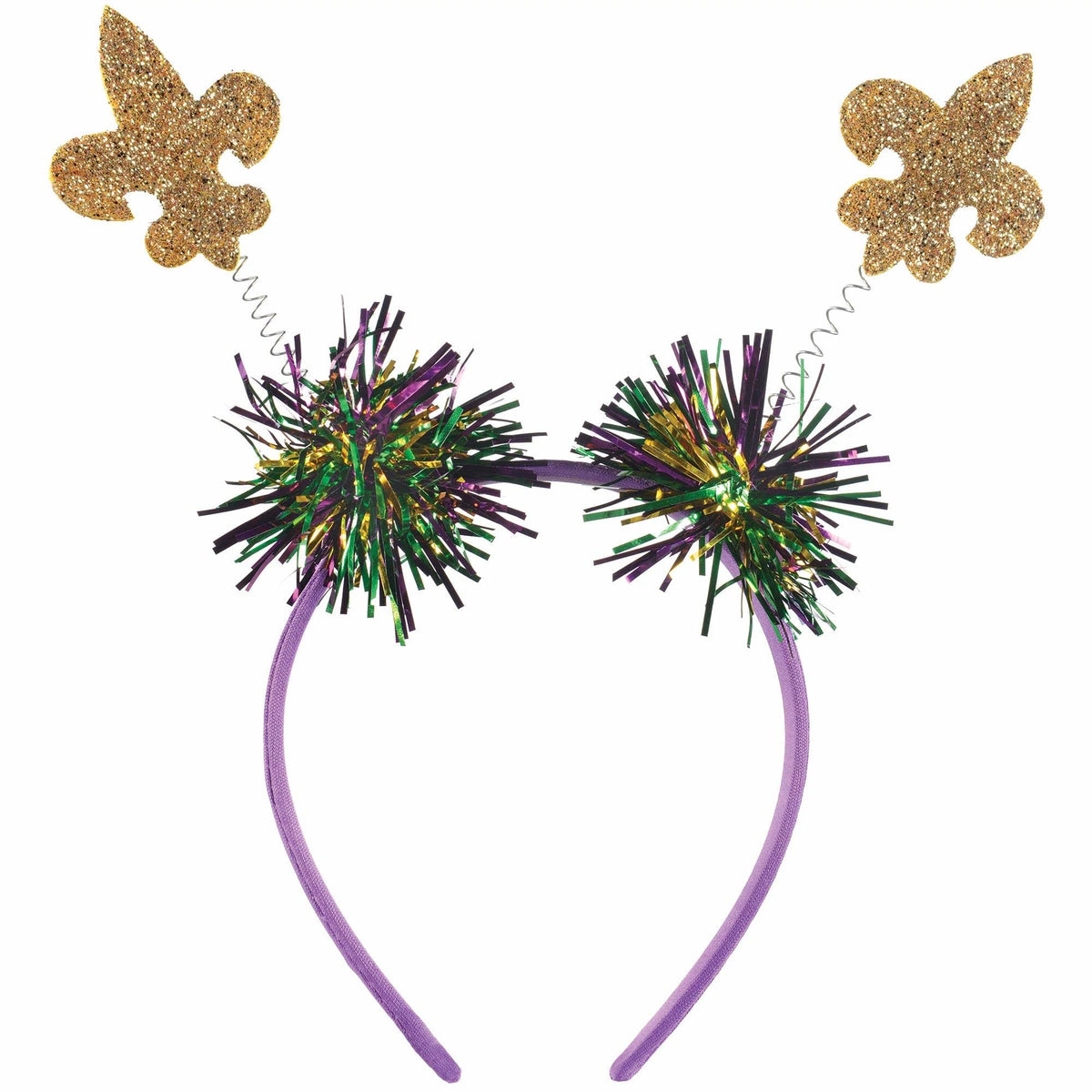 Vibrant Gold Glitter Fleur De Lis Headbopper - 11" H x 4.5" W | Unique & Eye-Catching Party Accessory | Great For Themed Events & Parties, Pack Of 1