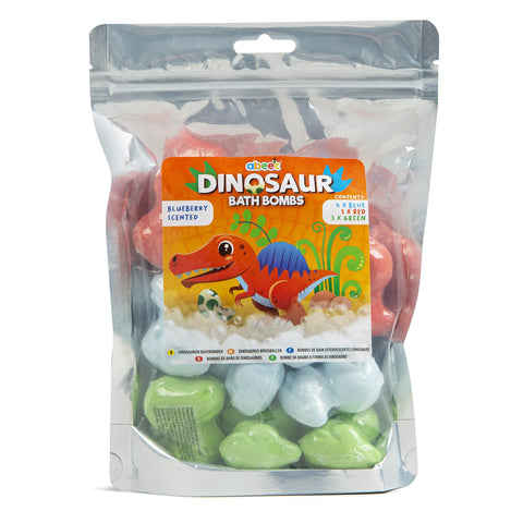 abeec Dinosaur Bath Bombs - Bath Bomb Set in Colours: Red, Green and White - 10 Bath Bombs for Kids - Fizzy Bubble Bath Sets for Childrenâ€™s Gifts - Bubble Bath