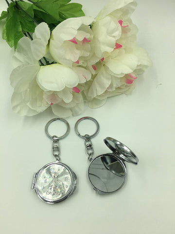 12 New QuinceaÃƒÆ’Ã‚Â±era Recuerdos. My Sweet 15 Princess Celebration Gifts Silver Plate Mirror Keychain Party Favor Set