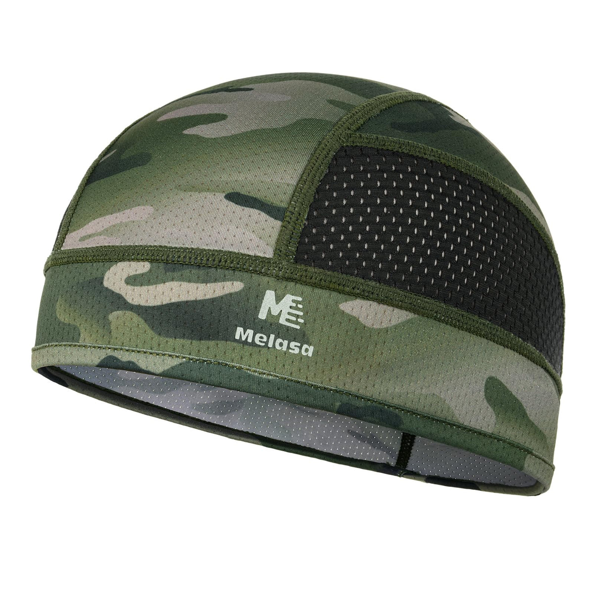 MELASA Cooling Skull Caps Helmet Liner, Lightweight Mesh Under Helmet Cycling Motorcycle Hard Hat Sweat Liner for Men Women (Camouflage Army Green)