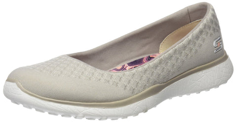 Skechers Sport Women's Microburst One up Fashion Sneaker,Taupe,7.5 M US