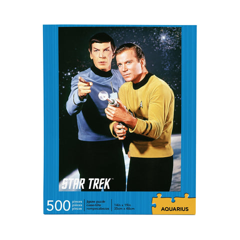 AQUARIUS Star Trek Kirk & Spock Puzzle (500 Piece Jigsaw Puzzle) - Officially Licensed Star Trek Merchandise & Collectibles - Glare Free - Precision Fit - 14 x 19 Inches