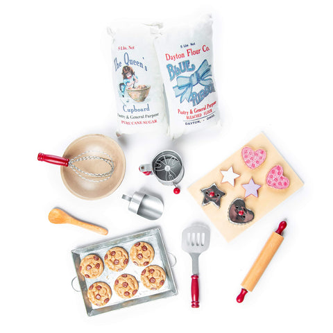The Queen's Treasures 18 Inch Doll Accessories, 22 Pc Vintage Style Baking Tool Set and Food, Compatible with American Girl Kitchen Furniture