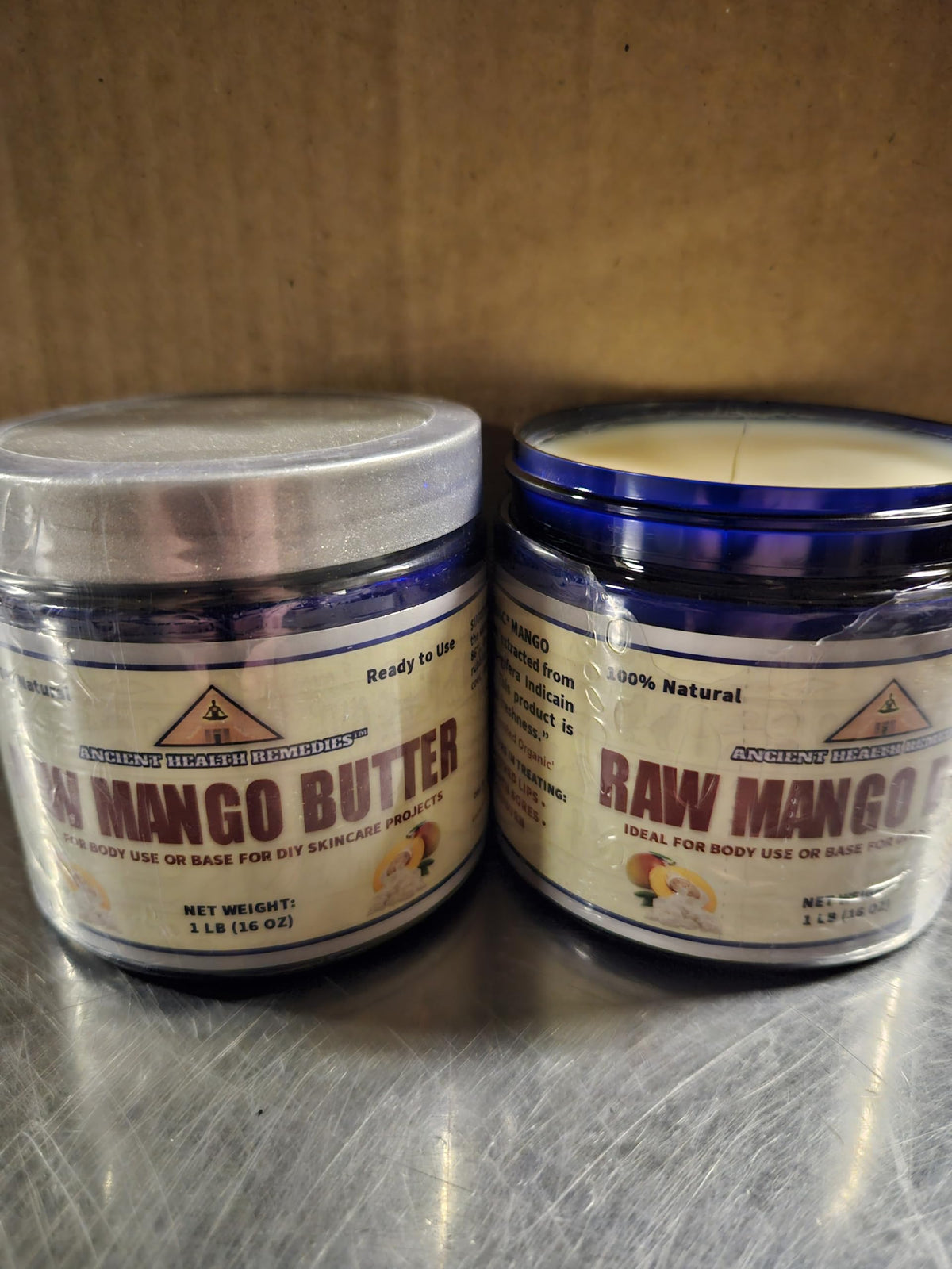 ANCIENT HEALTH REMEDIES Organic Unrefined Raw MANGO BUTTER JAR/BLOCKS