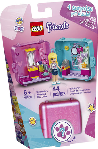 LEGO Friends StephanieÃƒÂ¢Ã¢â€šÂ¬Ã¢â€žÂ¢s Shopping Play Cube 41406 Building Kit, Mini-Doll Set That Promotes Creative Play, New 2020 (44 Pieces)