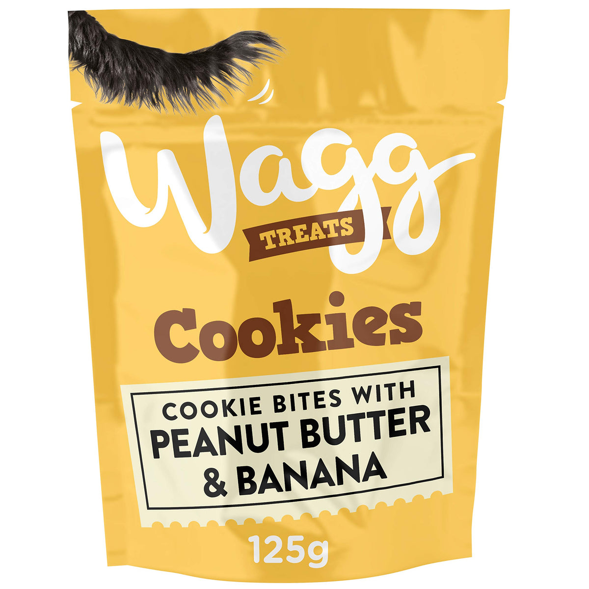 Wagg Peanut Butter Banana Cookie Dog Treats 125g, pack of 7