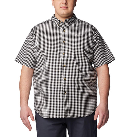 Columbia Men's Rapid Rivers II Short Sleeve Shirt, Black Gingham, Medium