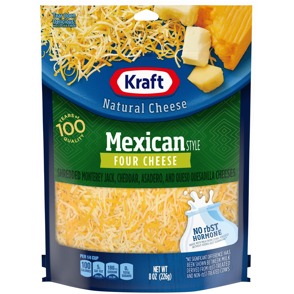 Kraft Cheese, 4 Cheese Mexican Style Blend, Finely Shredded, 8 oz