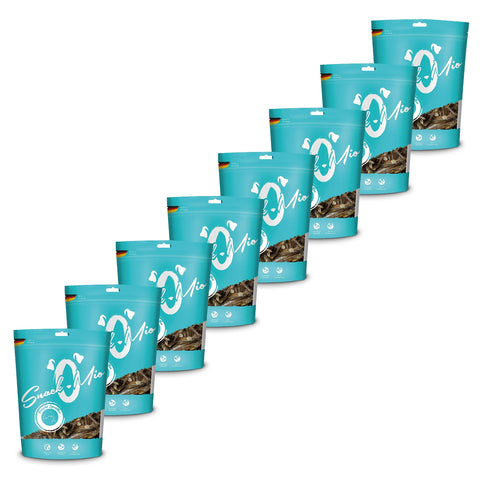SnackOMio Premium Dog Snack, Fresh Sprats, Grain-Free, Pack of 8 (8 x 50 g)