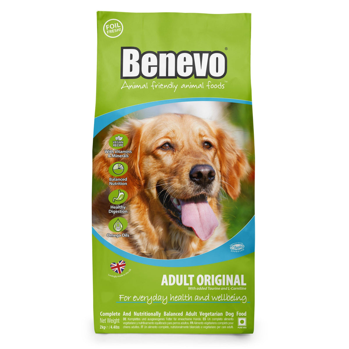 Benevo Dry Dog Food Original Complete Adult - 2Kg Bag