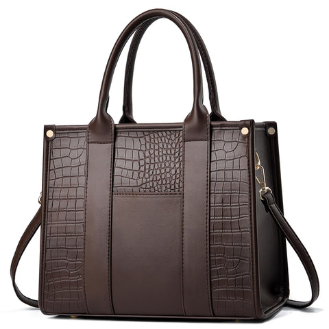 COCIFER The Tote Bag Crossbody Purses for Women Shoulder Bag Handbags PU Leather Top Handle Bags with zipper (ST Coffee)