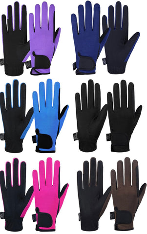 AFE Kids Gloves For Girls Boys Unisex Horse Riding Gloves Outdoor Gloves Sports Gloves Cycling Gloves For Children (Navy Blue, Medium)