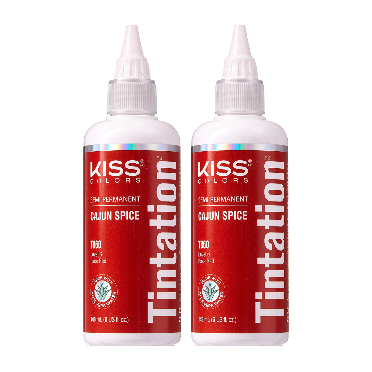 Kiss Tintation Semi-Permanent Hair Color 5 Ounce (Cajun Spice (2 Pack))
