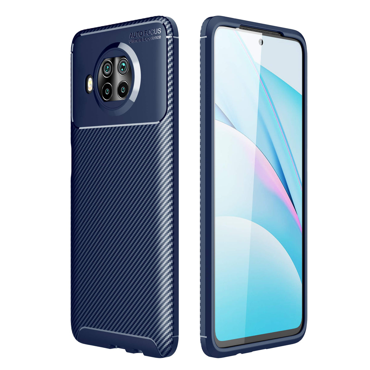 TingYR Case for Xiaomi Mi 10T Lite 5G, Ultra Slim Flexible TPU Shock Absorption, Anti-Scratch, Premium Flexible Rubber Cover, Cover for Xiaomi Mi 10T Lite 5G Smartphone.(Blue)