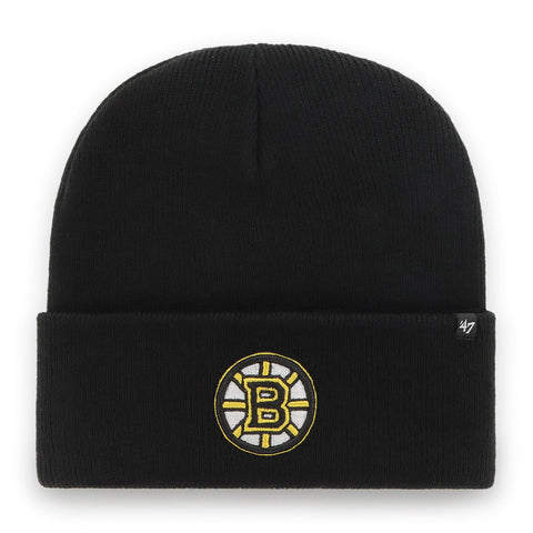 47 NHL Boston Bruins Haymaker Cuff Knit Unisex Beenie, Bruins Badge Logo, Colour Black