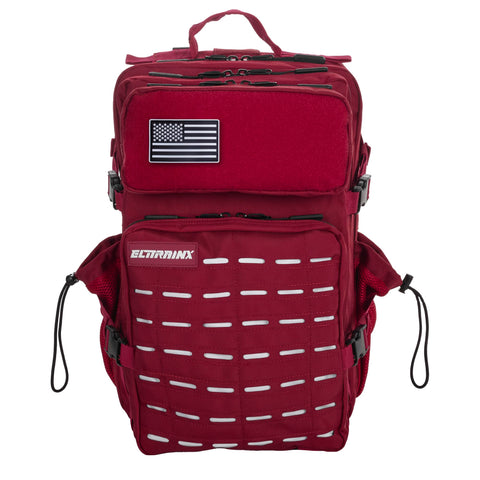 ELITRAINX V2 Backpack 45L Tactical Military Waterproof Cross Training Outdoor Travel Sports Gym Oxford Portable 900D by ELITEX TRAINING, dark red, 45L
