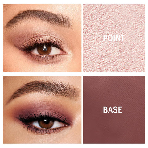 Boobeen Double Color Eyeshadow Palette, Matte & Shimmer Metal Eye Shadow Powder, Color Eye Shadow Blendable, Ultra Pigment Long Lasting Eye Makeup Palette