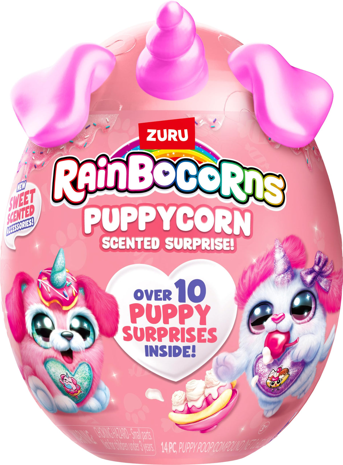 Rainbocorns Puppycorn Dalmatian Scent Surprise - Surprise Unboxing Soft Toy, Scented Puppy Plush for Girls by ZURU