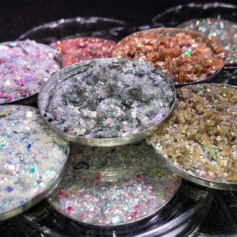 Multichrome Spark Glitter Gel,Face Glitter, Hair Glitter, Eye Glitter and Body Glitter for Women, Festival Accessories, Cosmetic Glitter Makeup,Shimmery Glitter Gel,Vegan & Cruelty Free, 6