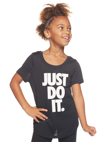 Nike Kids G NK DRY TEE LEG SCOOP JDI T-shirt - Black, Medium