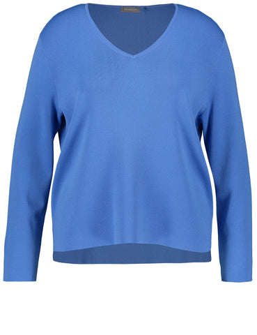 Samoon Women's 272004-25109 Sweater, Blue Bonnet, 18
